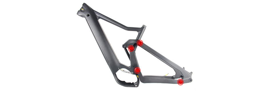 E-Bike Carbonrahmen PXE801 Federungssystem