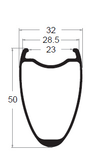 50mm depth carbon road rim wide