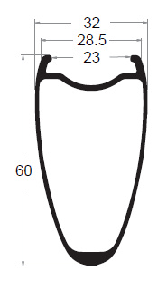 60mm depth carbon road rim wide