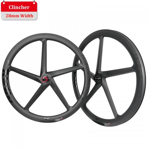 carbon 5-spoke wheels